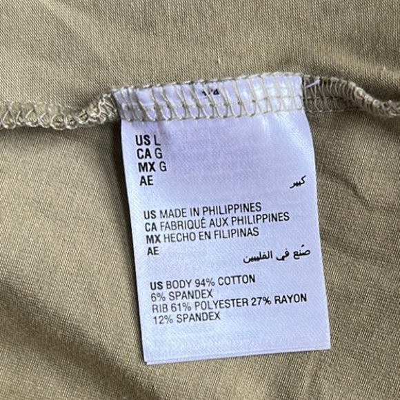 INC International Concepts Asymmetrical Ribbed Green Tank Top - Picture 6 of 6